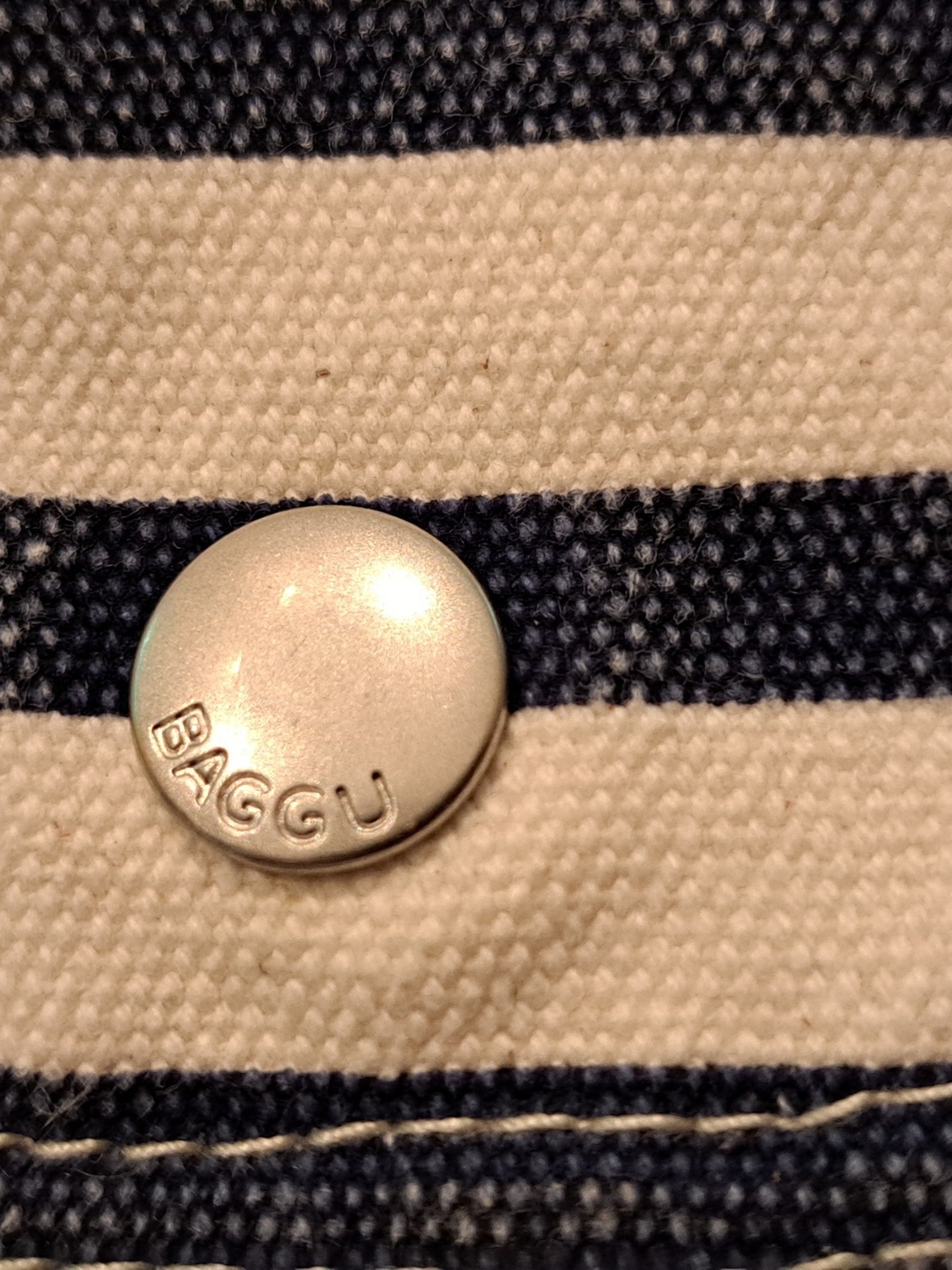 Faherty And BAGGUU Striped Canvas Tote & Embroidered Two-Tone Beach Bag - Picture 2 of 5